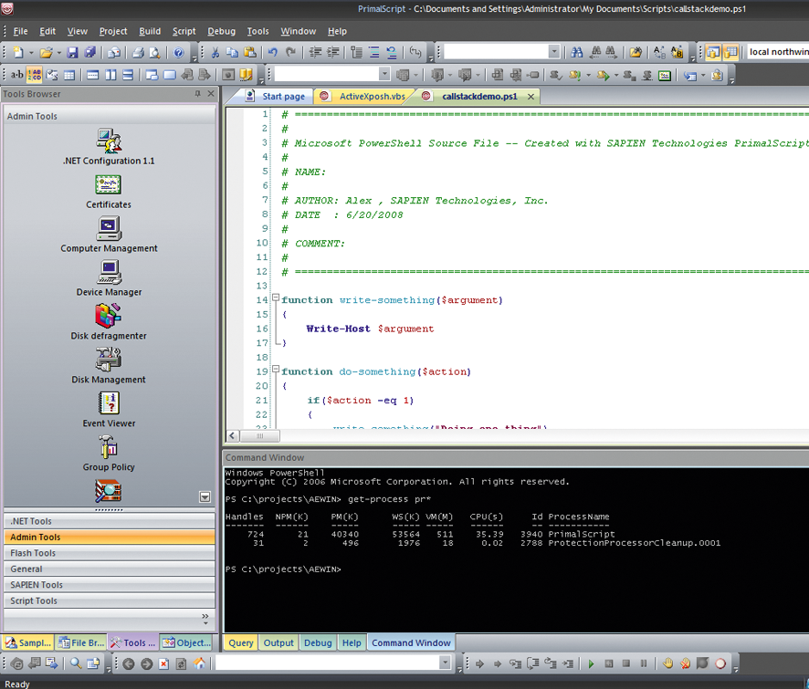 PrimalScript is a commercial editor with built-in PowerShell support. PrimalScript is a commercial editor with built-in PowerShell support.