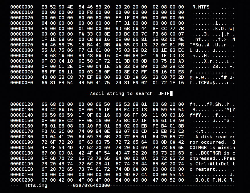Editing an NTFS volume with hexedit. Editing an NTFS volume with hexedit.