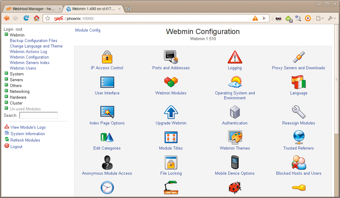 Webmin, the system administrator's Swiss Army knife, is a control center for systems administration. Webmin, the system administrator's Swiss Army knife, is a control center for systems administration.