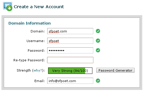 When creating an account, the system can assist in selecting strong passwords. When creating an account, the system can assist in selecting strong passwords.