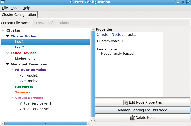 system-config-cluster is a graphical tool for configuring the HA cluster. system-config-cluster is a graphical tool for configuring the HA cluster.