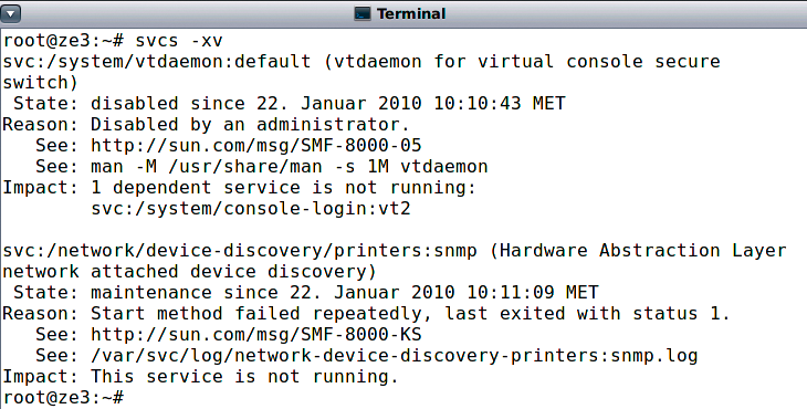 List of services that failed to start. List of services that failed to start.