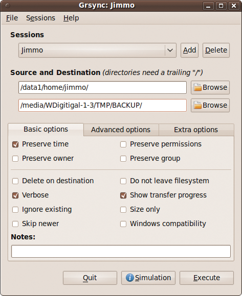 Grsync – A simple front end to rsync. Grsync – A simple front end to rsync.