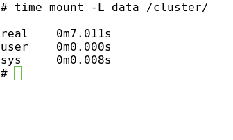 Figure 2: Unspectacular: the OCFS2 mount process. Figure 2: Unspectacular: the OCFS2 mount process.