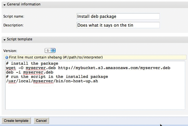 Creating a new script. Creating a new script.