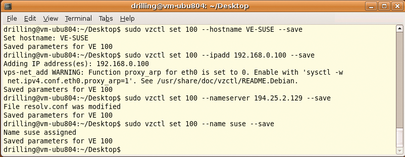 The virtual environment uses venet devices to communicate with the outside world. The virtual environment uses venet devices to communicate with the outside world.