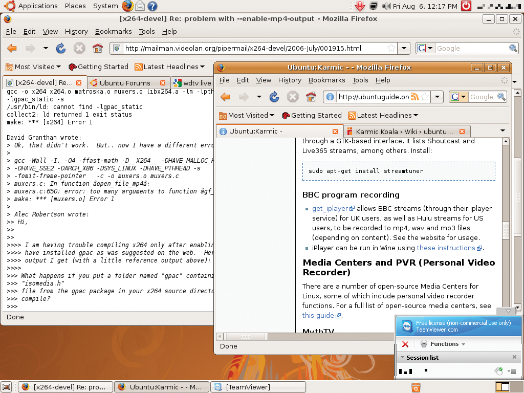 View of the remote desktop in Teamviewer.° View of the remote desktop in Teamviewer.°