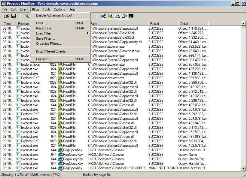 Monitoring processes, the registry, and filesystem access with Process Monitor. Monitoring processes, the registry, and filesystem access with Process Monitor.