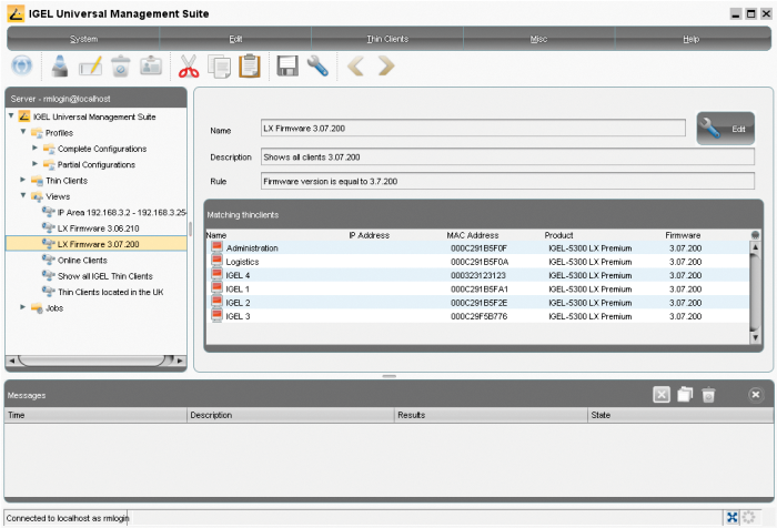 Igel UMS views. Igel UMS views.