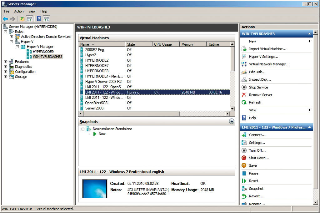 Hyper-V Manager is the centralized console for managing virtual machines. Hyper-V Manager is the centralized console for managing virtual machines.