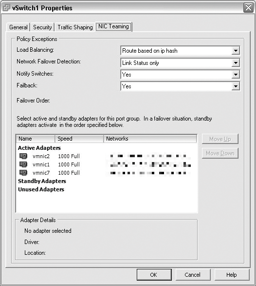 The administrator has to tell ESX to route data based on the IP hash. The administrator has to tell ESX to route data based on the IP hash.