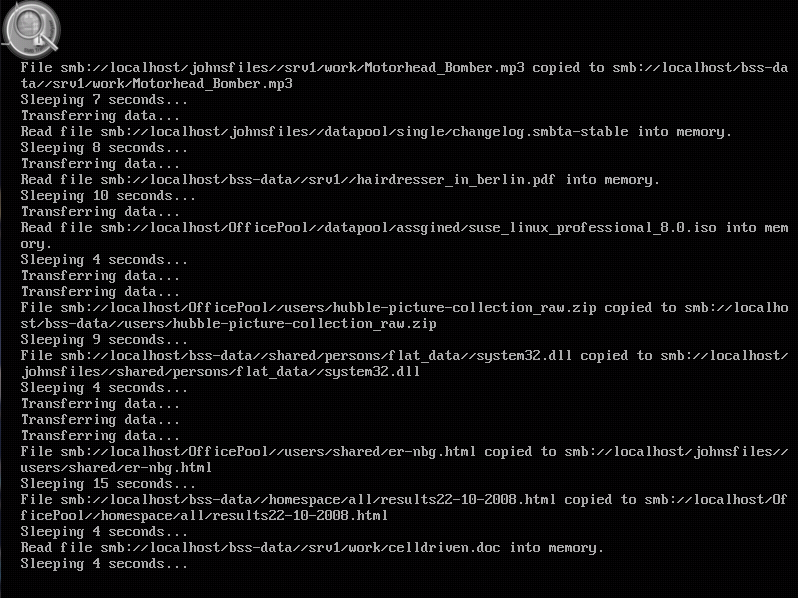 Stresstest stresses SMBTAD by continually generating Samba traffic. Stresstest stresses SMBTAD by continually generating Samba traffic.