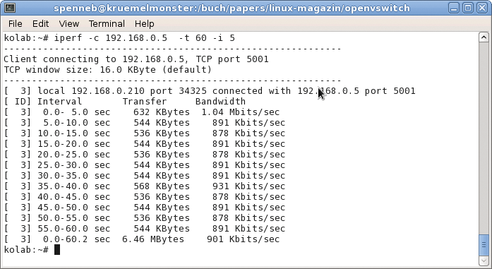 Using iperf to check send performance restrictions. Using iperf to check send performance restrictions.