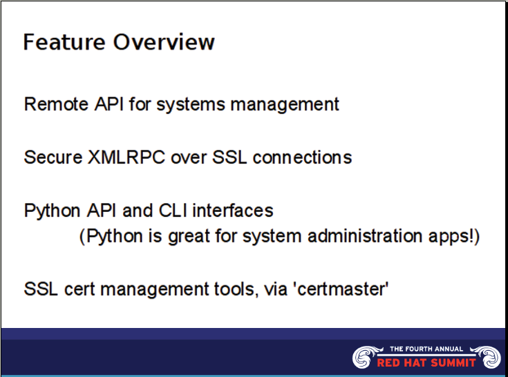 Overview of features for the Fedora Unified Network Controller (Func). Overview of features for the Fedora Unified Network Controller (Func).