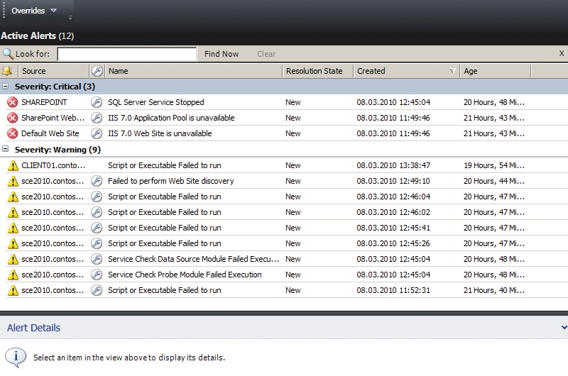 SCE showing errors on servers in a centralized interface. SCE showing errors on servers in a centralized interface.