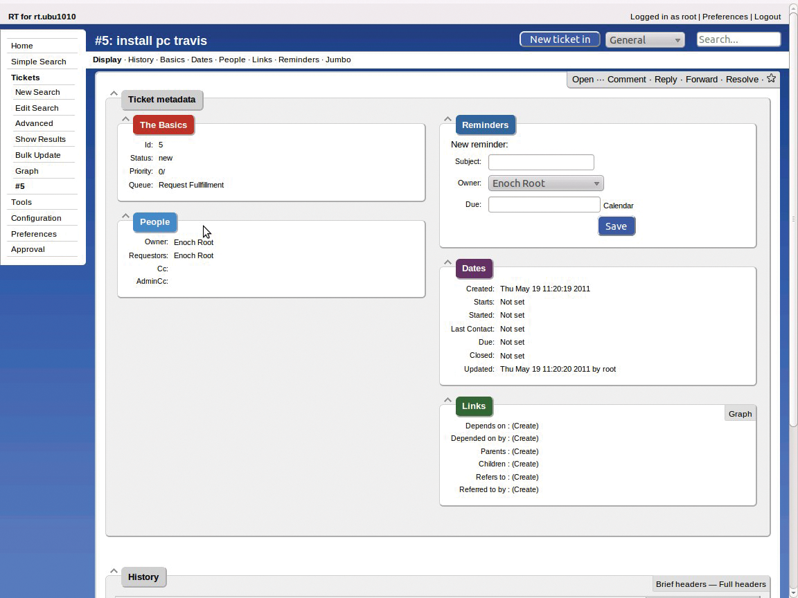 A ticket header, including all metadata. A ticket header, including all metadata.