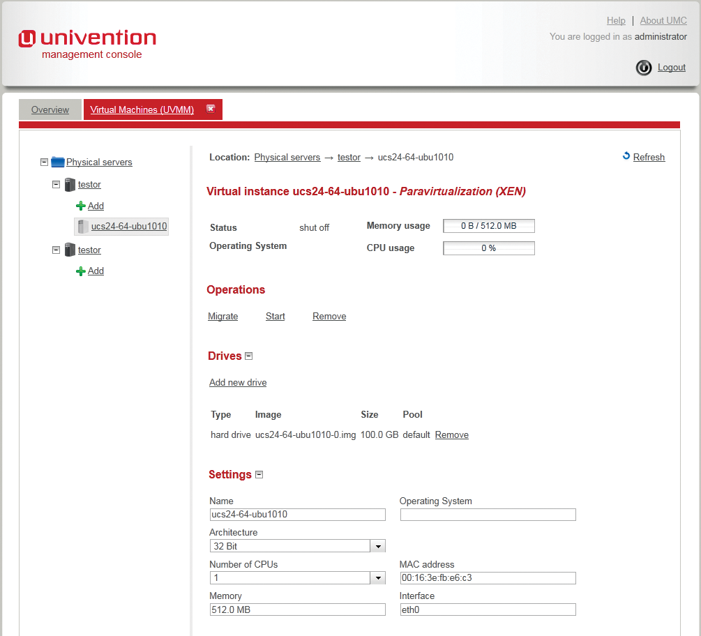 Easy and complete management of virtual instances in the UVMM profile of the virtual instance. Easy and complete management of virtual instances in the UVMM profile of the virtual instance.