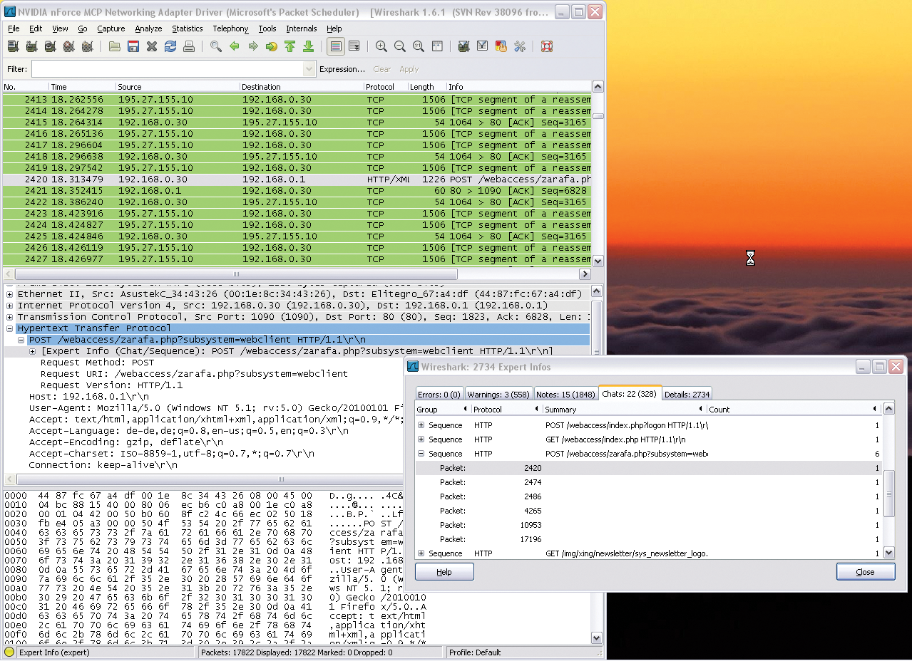 Wireshark lets you visualize the protocol sequence in detail. Wireshark lets you visualize the protocol sequence in detail.