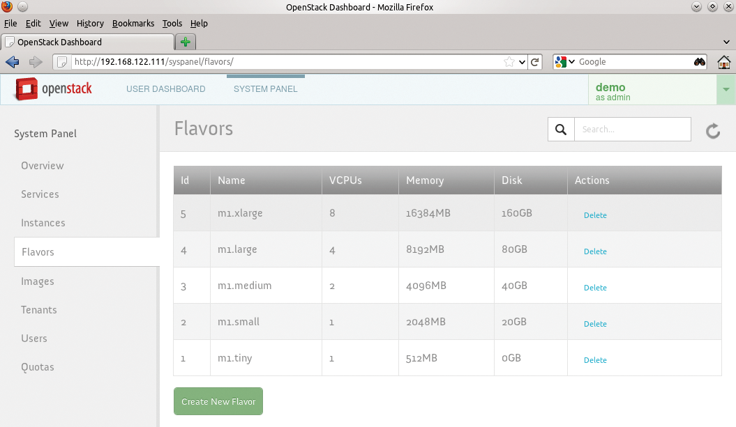 Five flavors are available out of the box; press a button to add a new flavor. Five flavors are available out of the box; press a button to add a new flavor.