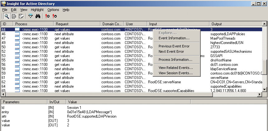 ADInsight provides diagnostics for LDAP access to domain controllers. ADInsight provides diagnostics for LDAP access to domain controllers.