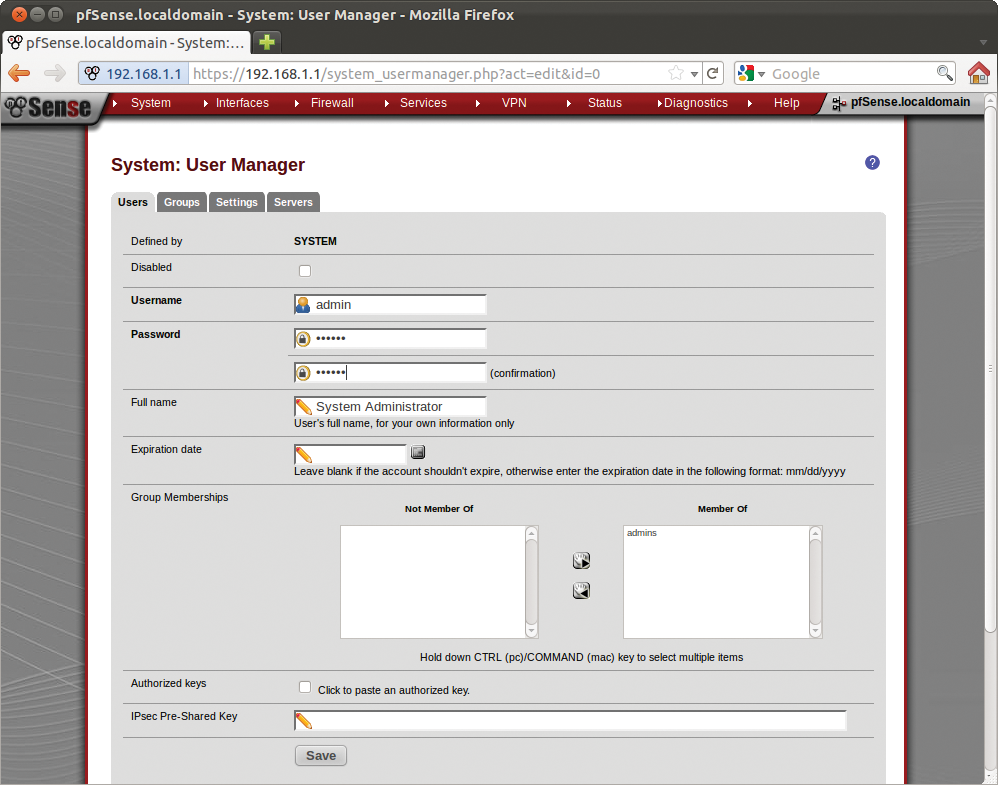 The first thing you should do is change your password in the User Manager window. The first thing you should do is change your password in the User Manager window.