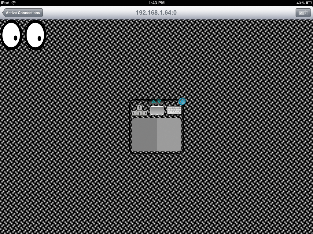 X Window session running xeyes and the iSSH multifunction widget. X Window session running xeyes and the iSSH multifunction widget.