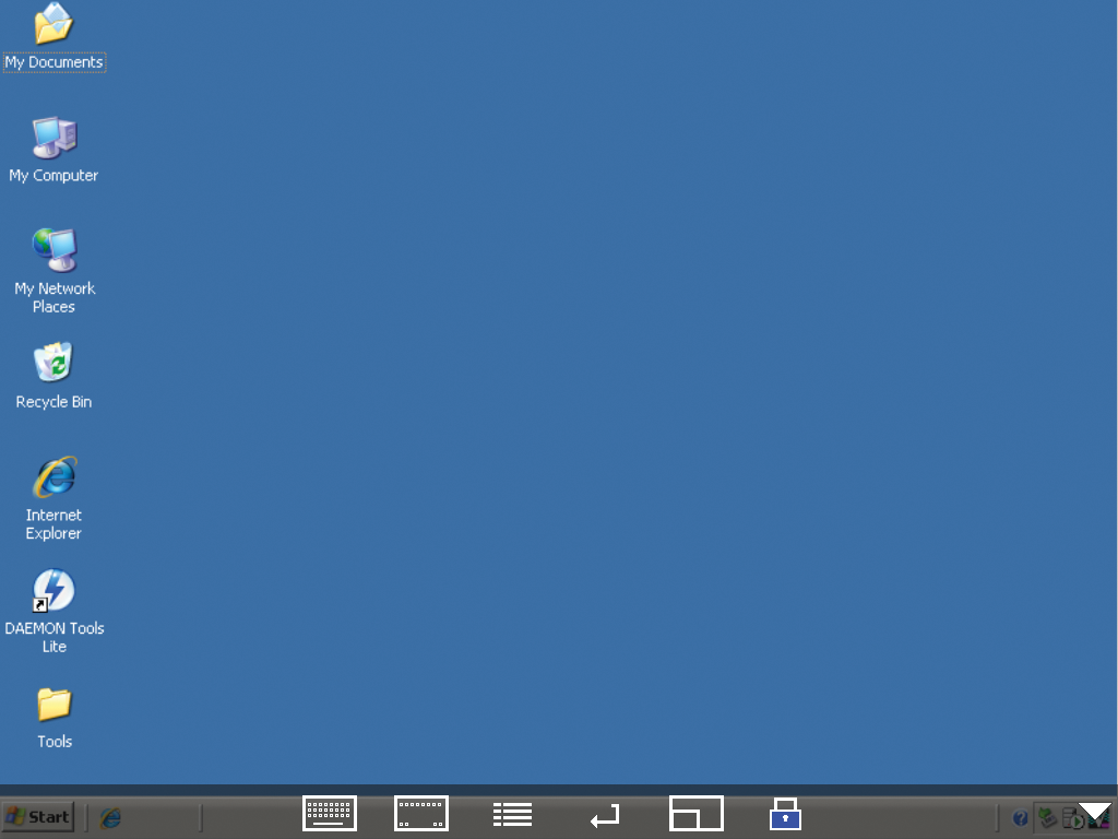 A Mocha VNC-connected remote Windows Server showing the widget toolbar. A Mocha VNC-connected remote Windows Server showing the widget toolbar.