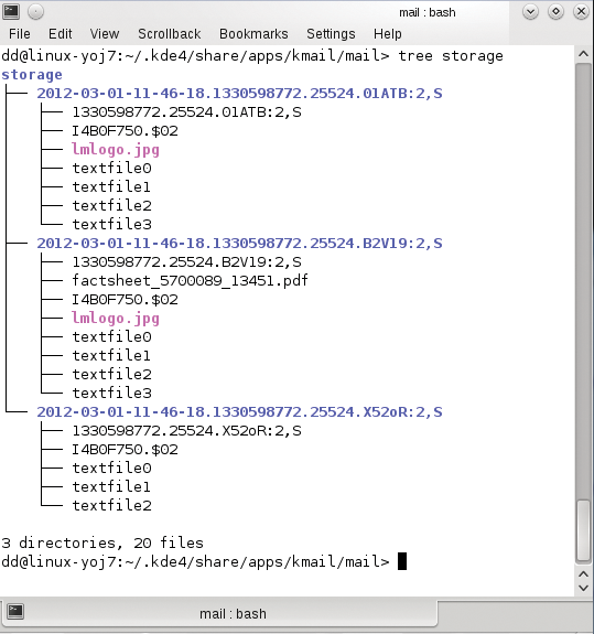 Directory structure in storage after running the script. Directory structure in storage after running the script.