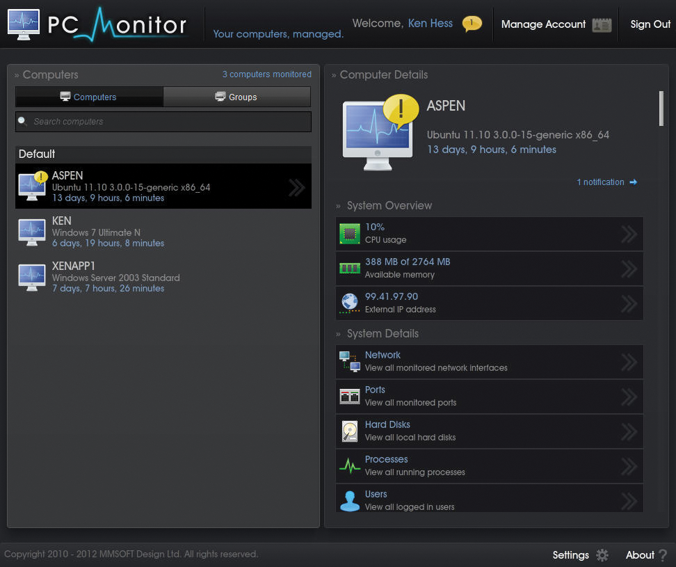 PC Monitor inventory web access and system details. PC Monitor inventory web access and system details.