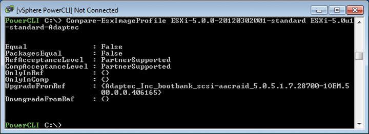Comparing the newly created profile with the standard profile shows that the new driver has been integrated successfully. Comparing the newly created profile with the standard profile shows that the new driver has been integrated successfully.