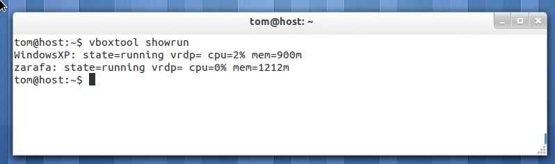 VBoxTool simplifies the management of virtual machines on a VirtualBox host. With a single command, you can view the status of VMs and start, stop, or backup via rsync. VBoxTool simplifies the management of virtual machines on a VirtualBox host. With a single command, you can view the status of VMs and start, stop, or backup via rsync.