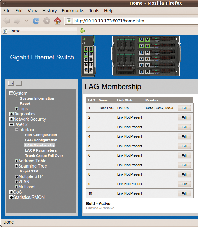 Configuration of a dynamic (LACP) link aggregation group with a switch on an Intel modular server. Configuration of a dynamic (LACP) link aggregation group with a switch on an Intel modular server.