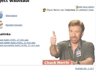 Was the build successful? Chuck Norris says yes with a thumbs up. Was the build successful? Chuck Norris says yes with a thumbs up.