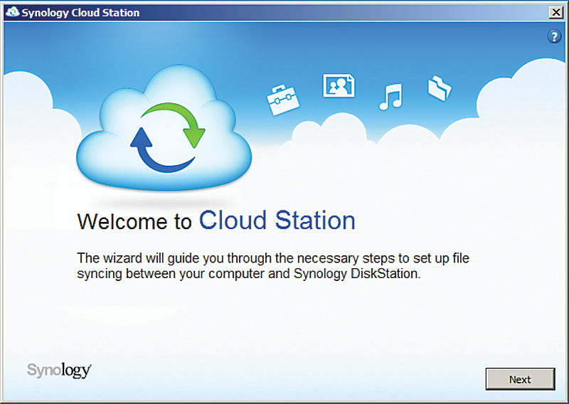Done! The Cloud Station welcome screen invites you to begin use. Done! The Cloud Station welcome screen invites you to begin use.