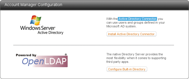 ClearOS supports OpenLDAP and Microsoft's directory service with the help of the Active Directory Connector commercial app. ClearOS supports OpenLDAP and Microsoft's directory service with the help of the Active Directory Connector commercial app.