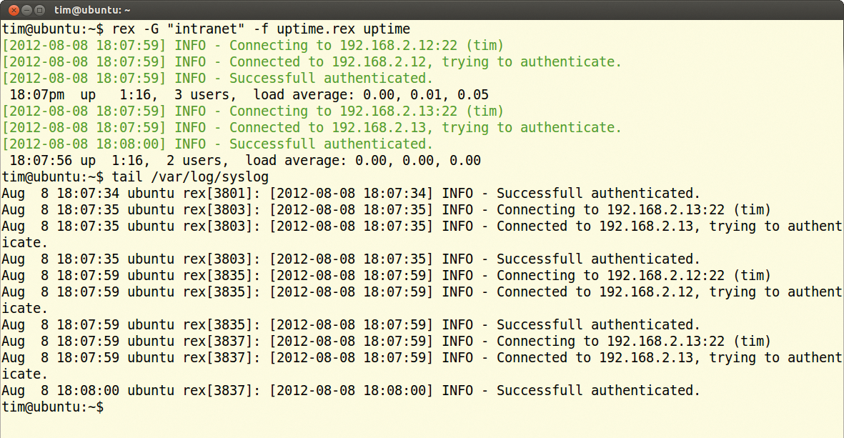 rex creates a user by calling the appropriate task from Listing 4, as … rex creates a user by calling the appropriate task from Listing 4, as …