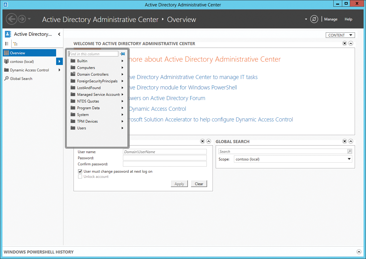 The new AD Administrative Center makes Active Directory management in Windows Server 2012 easier. The new AD Administrative Center makes Active Directory management in Windows Server 2012 easier.