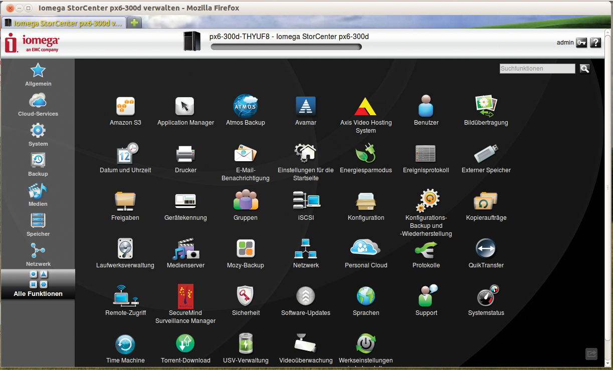 The Iomega NAS impresses with an easy-to-use browser interface. The Iomega NAS impresses with an easy-to-use browser interface.