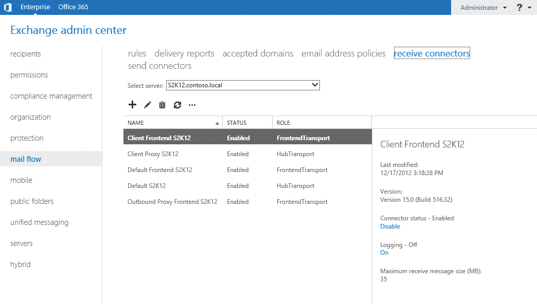 You can manage the email flow centrally in the Exchange Management Console Message Flow feature. You can manage the email flow centrally in the Exchange Management Console Message Flow feature.