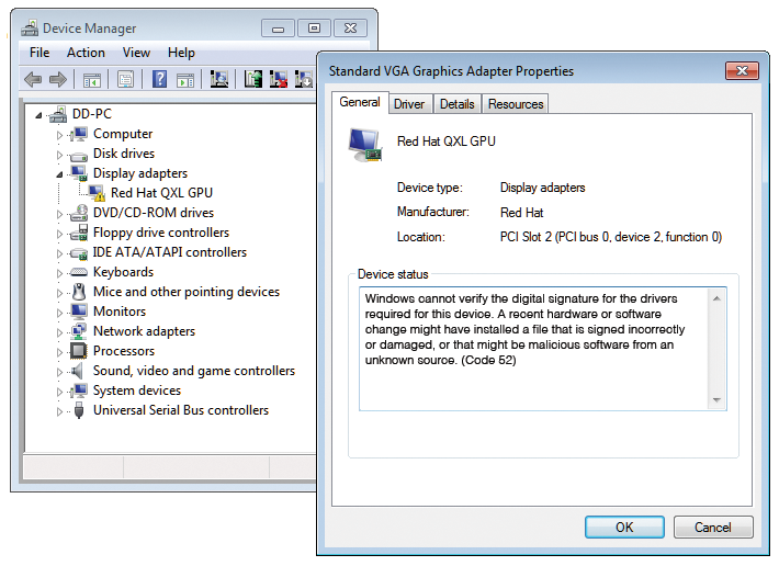 QXL driver problems on Windows 7. QXL driver problems on Windows 7.
