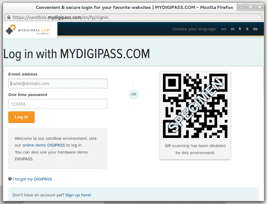 The Mydigipass.com cloud application enriches web applications with two-factor authentication. The Mydigipass.com cloud application enriches web applications with two-factor authentication.