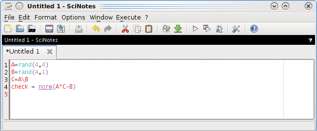 The Scilab editor, SciNotes. The Scilab editor, SciNotes.