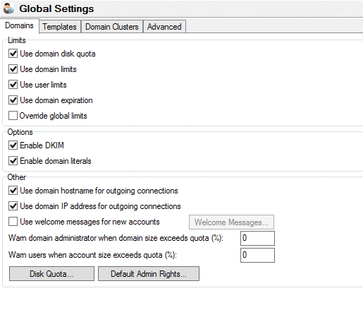The IceWarp server can be managed through a web interface. The IceWarp server can be managed through a web interface.