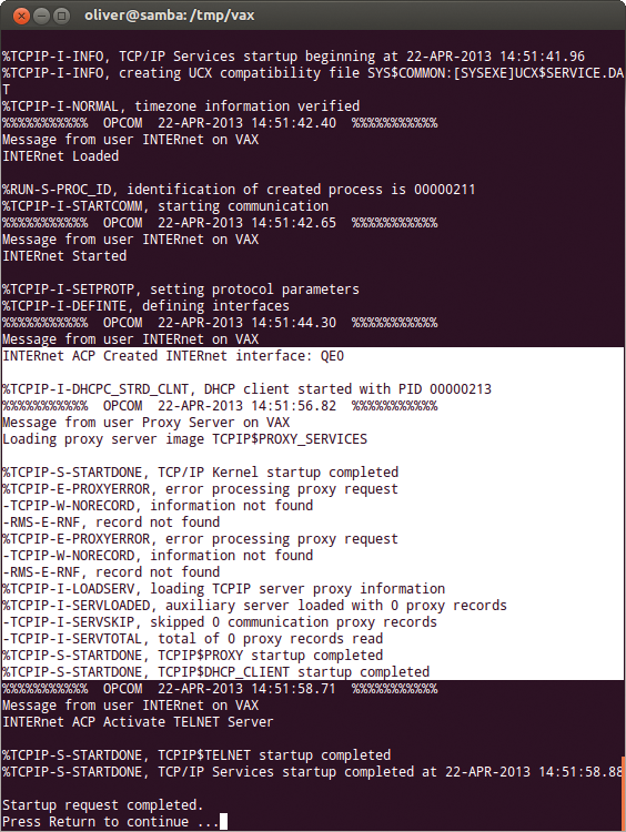 OpenVMS supports TCP/IP, which is shipped as a separate product. OpenVMS supports TCP/IP, which is shipped as a separate product.