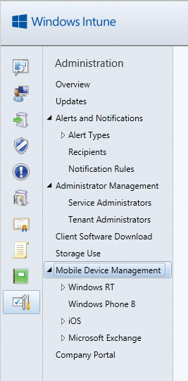 In the Intune management interface, you can also set specific settings for Android and iOS devices. In the Intune management interface, you can also set specific settings for Android and iOS devices.