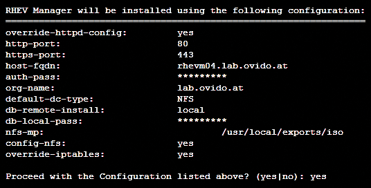 Completing the RHEV-M installation. Completing the RHEV-M installation.