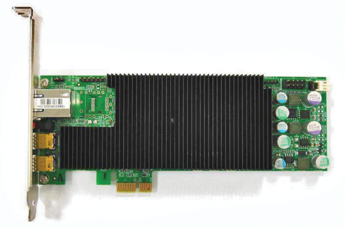 TERA2220 host card with two Mini DisplayPorts and an RJ45 Ethernet port. TERA2220 host card with two Mini DisplayPorts and an RJ45 Ethernet port.