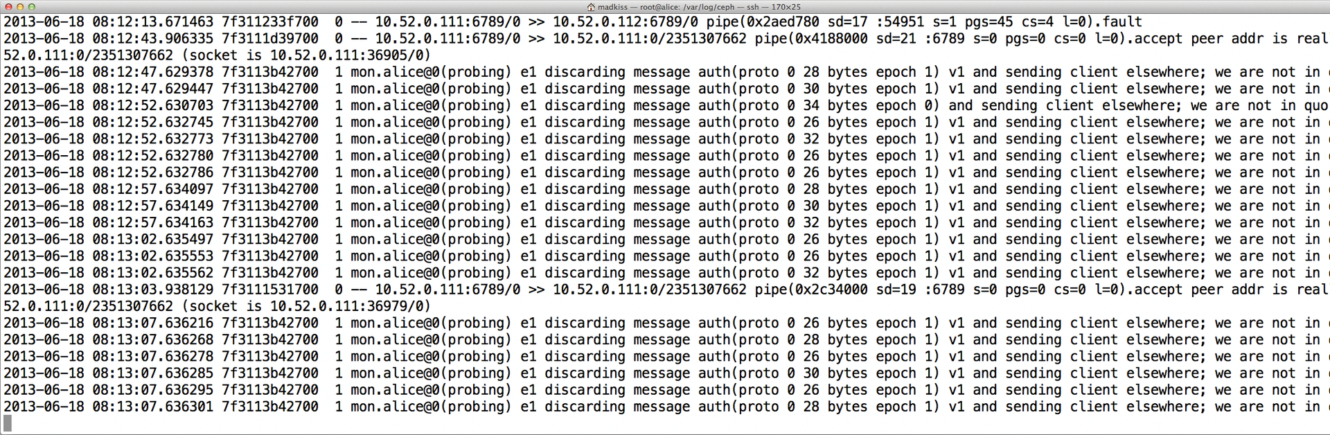 A monitoring server that does not see enough MONs redirects clients that send requests to it. A monitoring server that does not see enough MONs redirects clients that send requests to it.