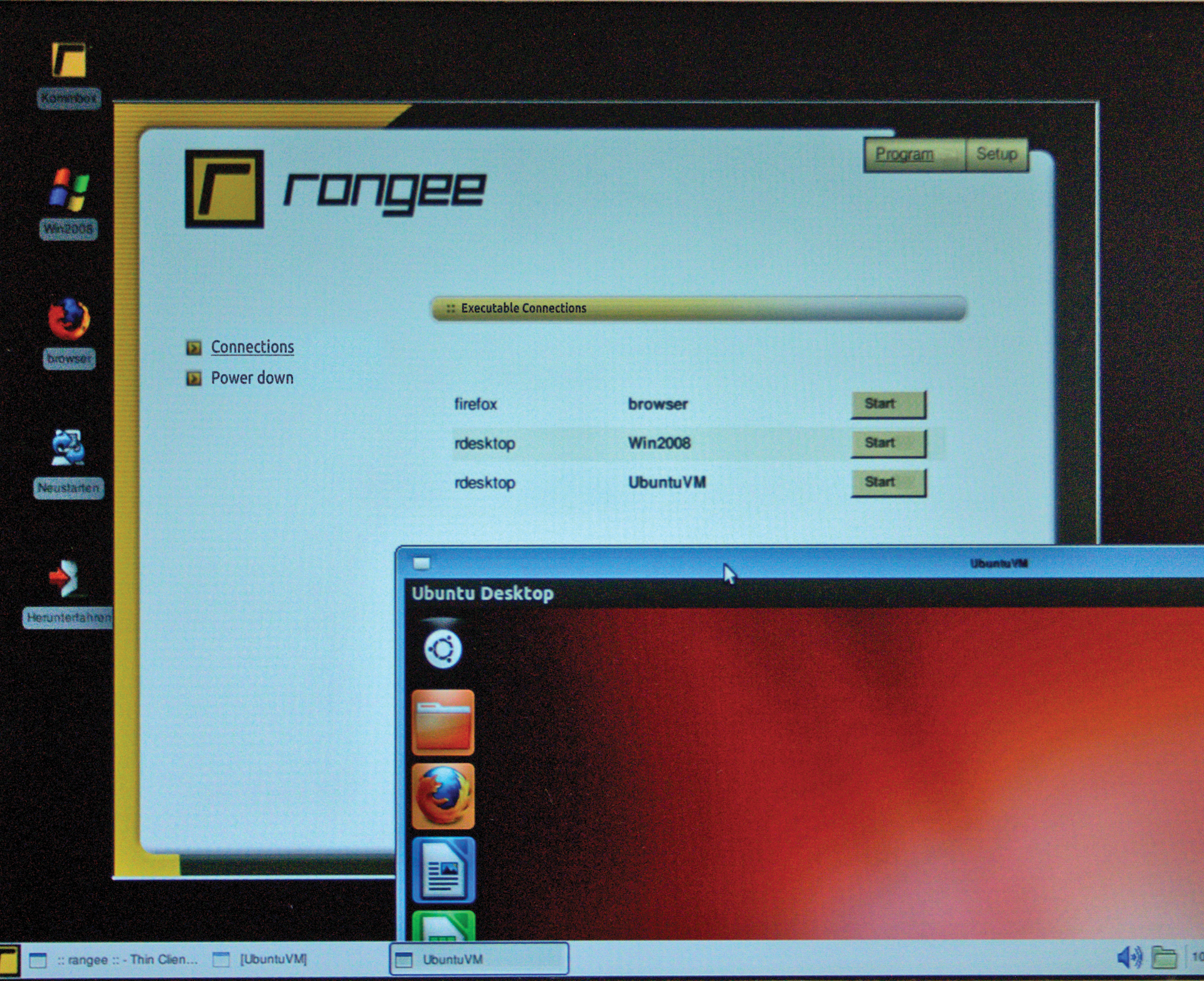Rather simple appearance but functional: The Linux interface of the Rangee S-L700. Rather simple appearance but functional: The Linux interface of the Rangee S-L700.