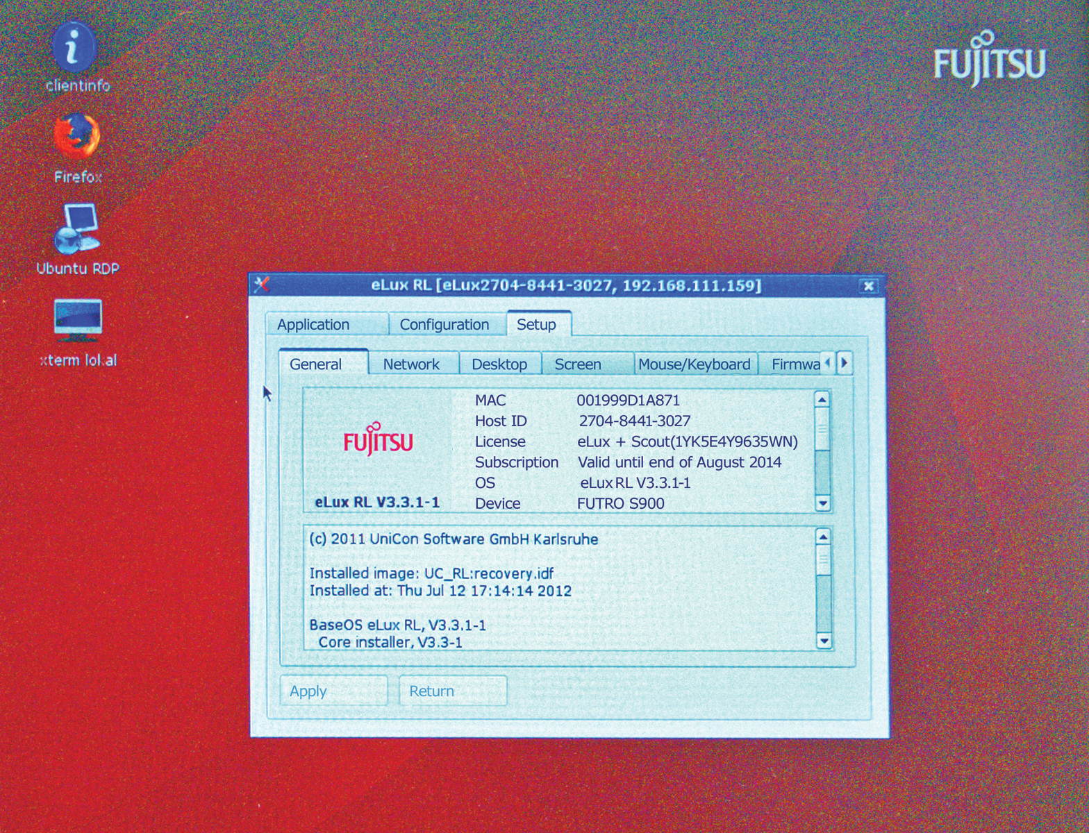 The user interface of the Futro by Fujitsu is somewhat plainer. The user interface of the Futro by Fujitsu is somewhat plainer.